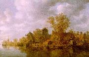 Jan van  Goyen River Landscape oil painting reproduction